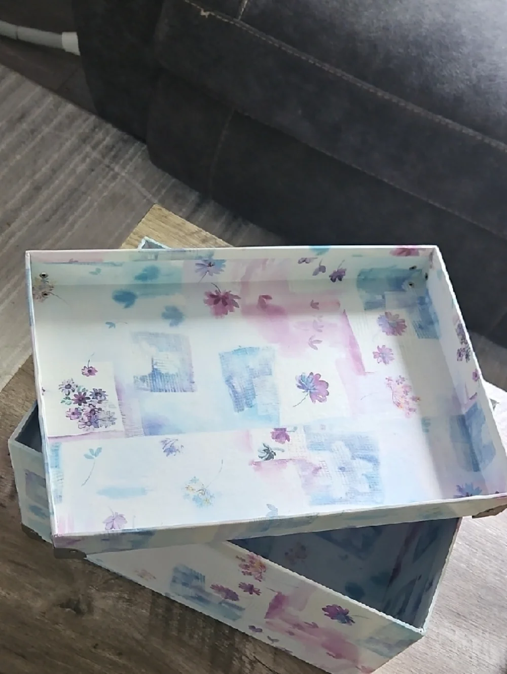 Floral Decorative Storage Box - Pastel Multicolor